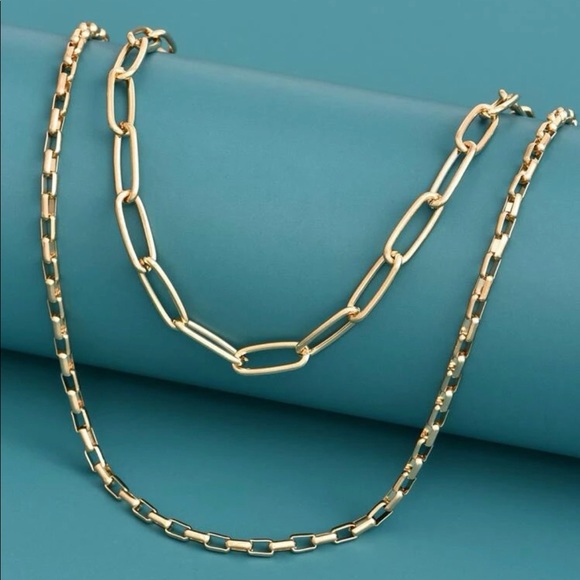 ✨Double Chain Gold Necklace (Boutique) - Picture 3 of 6